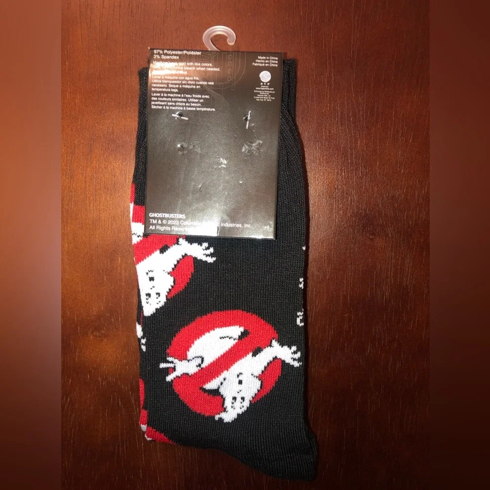 GHOSTBUSTERS NOVELTY CREW SOCKS NWT MEN’S SHOE SIZE 6-12